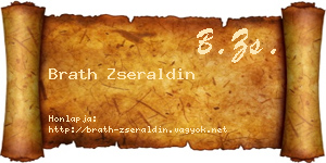 Brath Zseraldin névjegykártya